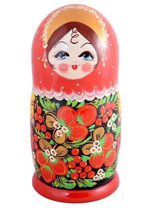 Матрешка 10 в 1 расписная гуашь (Цветы,Эскиз 11, Клубничка с руками) 2903547