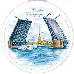 Зеркало сталь Экокожа. Мост с метеором [MIR004-56]