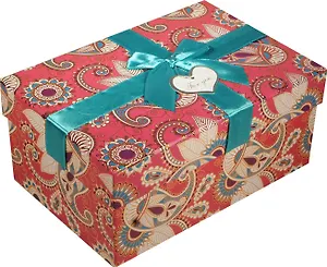 Коробка подарочная "Бирюзовые огурцы" 18*13*9см