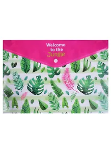 Папка-конверт А4 на кнопке "Welcome to the jungle"