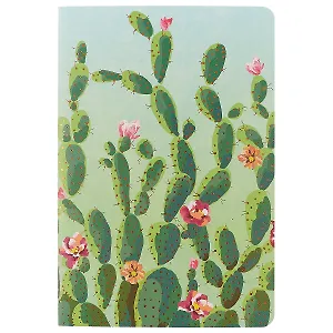 Тетрадь в клетку Blooming cactus, А5, 24 листа, в ассортименте
