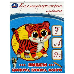 Каллиграфическая пропись. Пишем цифры, буквы, слоги