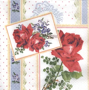 Наб. салф. для декупажа Розы пэчворк (211327/211340) (2шт) (упаковка)