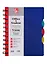 Записная книжка А6 120л кл. "Синяя" пласт.обл., вырубка, 3цв.пласт.разделителя, инд.уп. — 255711 — 1