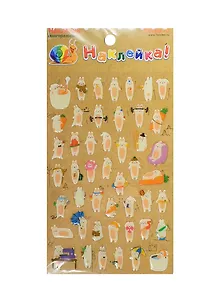 Наклейка декоративная леденцовая 1 Зайцы 1 (95х185) (Наклей-ка) (упаковка)