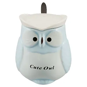 Кружка с крышкой и ложкой в форме совы Cute owl, керамика, 400мл, в ассортименте 12-07465-21061