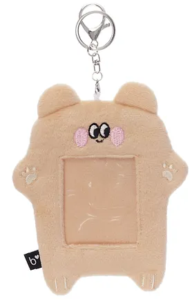 Чехол для карточек (картхолдер) Мишка (карабин) (плюш) (12х15) (12-DongJin-0927) 3081917