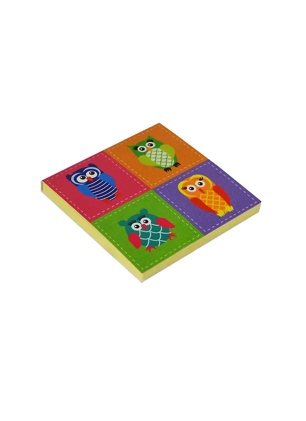Блок бумаги 75*75 самоклеящийся "Совы.Owls-1", 50л, Принтстик 233904 — 1