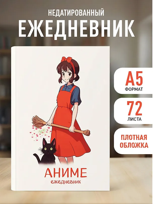 Ежеденевник недат. А5 72л "Аниме (ведьмочка)" 3003384 — 3