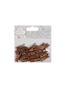 Мини-прищепка декоративная темно-коричневая (6688) (24шт) (Рукоделие) (упаковка)
