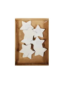 Набор полимерных украшений Белые звездочки (SCB4420007) (8шт/уп) (12+) (упаковка) (Scrap Berry`s)