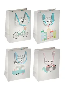 Пакет подарочный бумажный А4 26*32*12.5 "Жизнь прекрасна", нейтр., мат. ламинат, Kairui