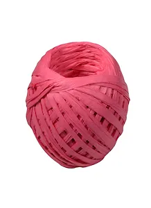 Набор для упаковки, кокон, рафия, 20м, крафт уп., фуксия