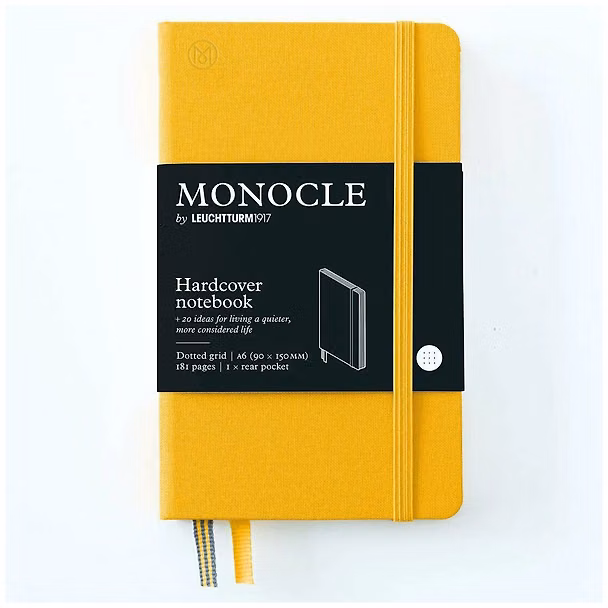 Записная книжка A6 98л тчк. "Monocle" тв.обл., цвет желтый, Leuchtturm1917 3183962 — 1