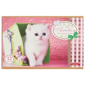 Альбом для рисования Hatber, Sweet pets, А5, 12 листов, на скрепке, в ассортименте
