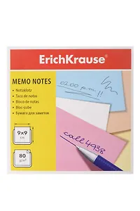 Блок-куб 90*90*45 цветной, непроклеенный, инд.уп., Erich Krause