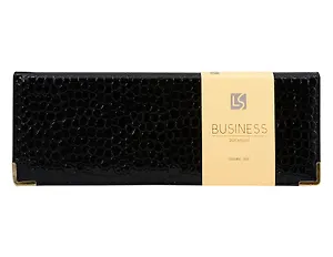 Планинг дат. 2026г. 56л "Business Premium. Lizard" черный, 7Б, тв.переплет, настольный, иск.кожа, обл.поролон, евроспираль, съемный тонир.блок, мет.уголки, инд.уп