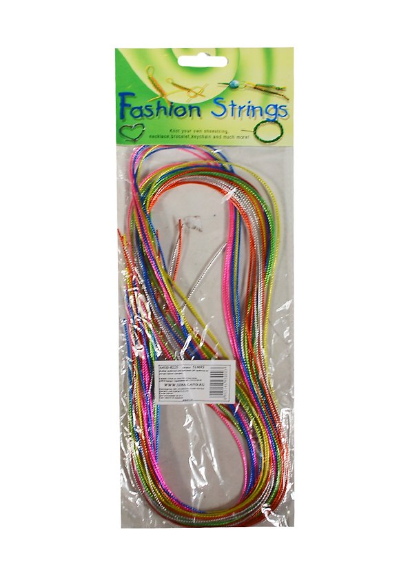 Набор трубочек для плетения яркие прозр. (514693) (20 шт.) (1м) (Fashion Strings) (упаковка) 2425774 — 1