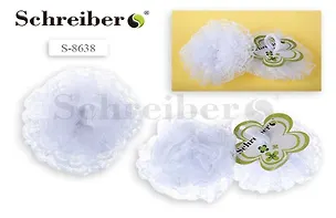 Резинка для волос Schreiber/Шрайбер Белый бант, на картонной подложке S 8639 342521