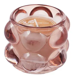 Свеча в стакане розовая (стекло) (8,5х6,5) (12-250105-G12)