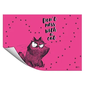 Клеенка для уроков труда "Крэйзи кот" 500*700мм, ПВХ, блистер