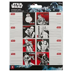 Наклейки для тетрадей «Star Wars», 16 штук
