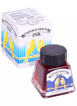 Тушь художественная Winsor&Newton, 14 мл, желтая канареечная — 261818 — 1