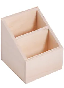 Заготовка органайзер 2 отделения , 10х16х10,5 см (дерево)