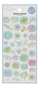 Наклейки Цветы (голубые), PVC