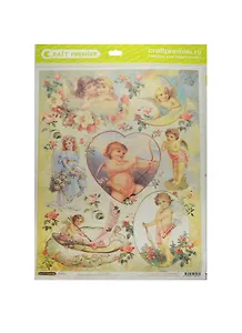Рисовая бумага для декупажа Craft Premier Купидончики (CP05370) (А3) (25г/м) (упаковка)