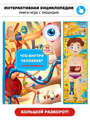Книга Книга с окошками "Что внутри человека?" (Христина Калинина)