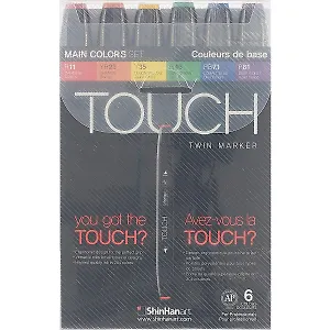 Набор маркеров Touch Twin, основные тона, 6 штук