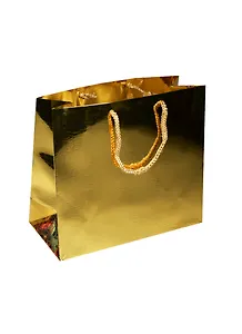 Пакет подарочный бумажный А4 31*26*12 золото, мат. ламинат, Хансибэг