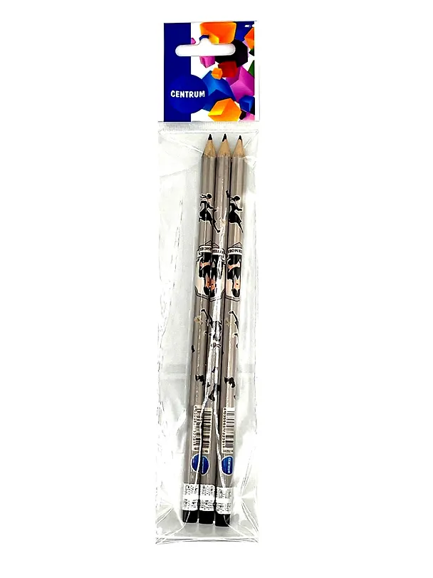 Карандаши чернографитные с ластиком «Уэнсдэй», Centrum, HB, 3 штуки 3047400 — 4