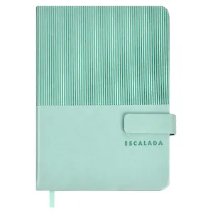 Ежедневник недат. А6+ 120л 126х174 "Гоутскин" мятный, иск.кожа, тв.переплёт, блинт.тиснение, магнит.клапан офсет, ляссе