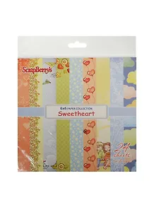 Набор бумаги для скрапбукинга 15*15см 190гр/м Мальчик и Девочка, 24 листа