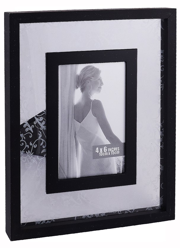 Фоторамка «Прозрачный узор», 10×15 см, 22×27,5 см, стекло, алюминий 303257 — 1