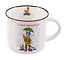 Кружка фарфор матовая 180мл СПб. Кот под зонтом, белая — 3104637 — 1