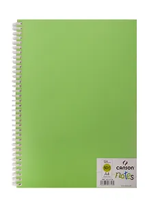 Блокнот для эскизов А4 50л "Notes" 120г/м2, зел.пласт.обл, спираль, Canson