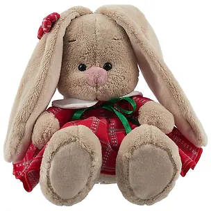 Игрушка мягкая Budi Basa, Зайка Ми в красном платье в клетку (малыш) SidX-191 2613966