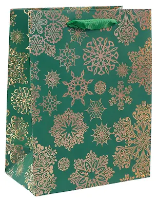 Пакет А5 18*23*10 "Снежинки на красном" НГ, бум.мат.ламинат 3104047