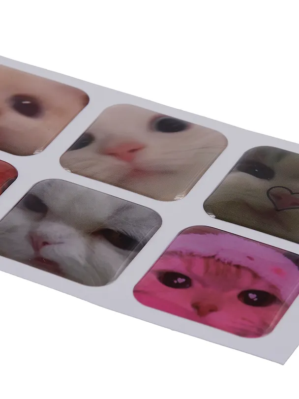 3D стикеры "Котики-2", 6 штук 3059126 — 3