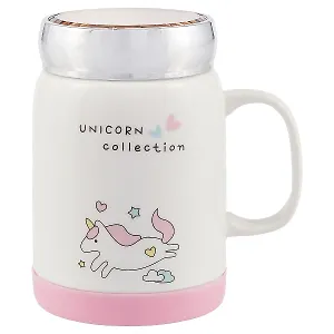 Кружка с зеркальной крышкой Unicorn Collection (керамика) (400 мл) (12-07160-125-23)