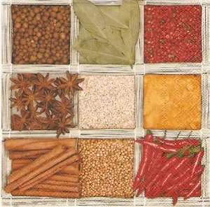 Салфетки Maki бум. сервировочные Пряности (SLOG011901) (33х33) (20шт) (3сл)