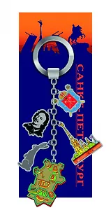 Брелок гирлянда Санкт-Петербург. Петропавловка 5 эл. [КЕ1-00133]