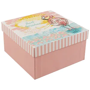 Подарочная коробка «Flamingo best wishes», средняя