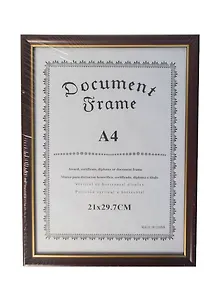 Фоторамка пластик 21*30 "Libo" коричневая, со стеклом