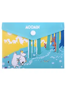 Папка-конверт А6 на кнопке MOOMIN "Муми-тролль и Фрекен Снорк в лесу