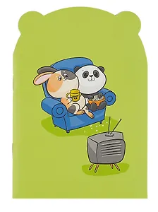 Записная книжка 120*170 32л "ПРИЯТЕЛИ" фигурная вырубка, карт.обл., мат.ламинация, скоба