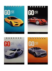 Блокнот А7 40л кл. "Перфект кар" карт.обл., гребень, УФ-лак, ассорти, ПЗБФ